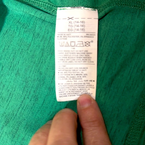 Boys Old Navy Active Green Short Sleeve Tee-Shirt. Size XL. 14-16. Soccer - Picture 4 of 5